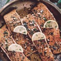 Pan Seared Salmon with Citrus & Garlic Butter