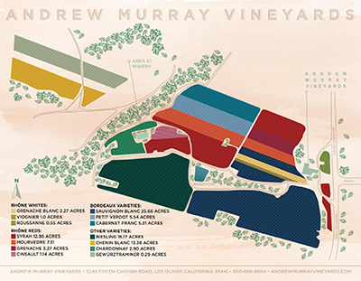 Andrew Murray Vineyard Map