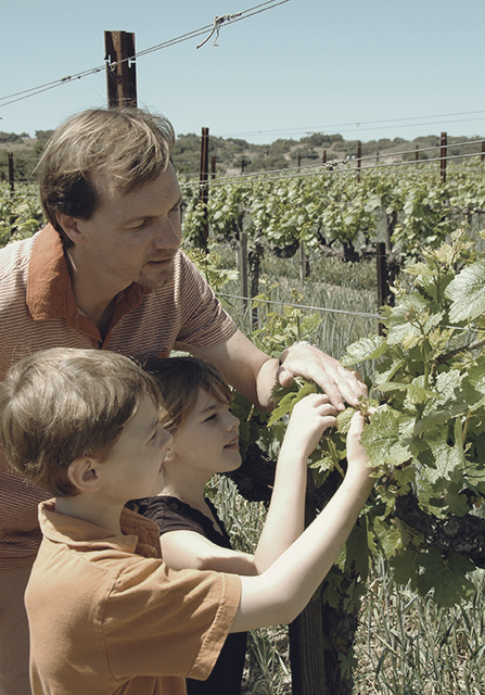 Murray Kids working in the vineyard